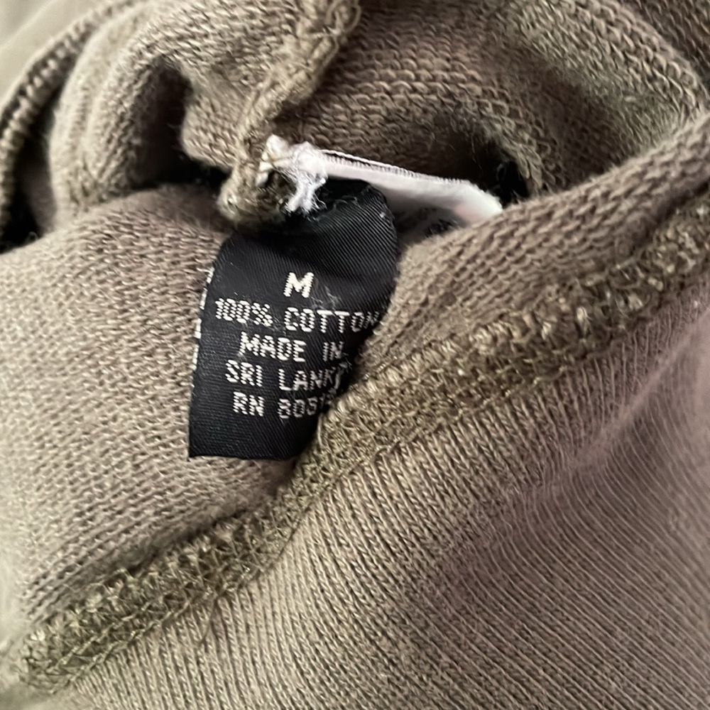 Lucky Brand Cotton Deep Scoop Neck Hooded Sweatshirt Size Medium - Picture 5 of 6